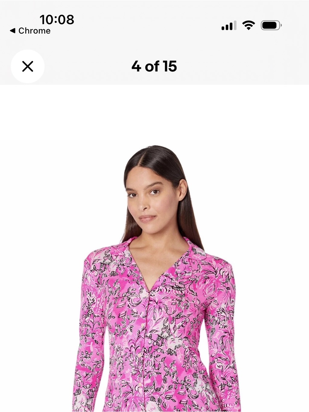 Lilly Pulitzer Pink Floral Button-Down Shirt
